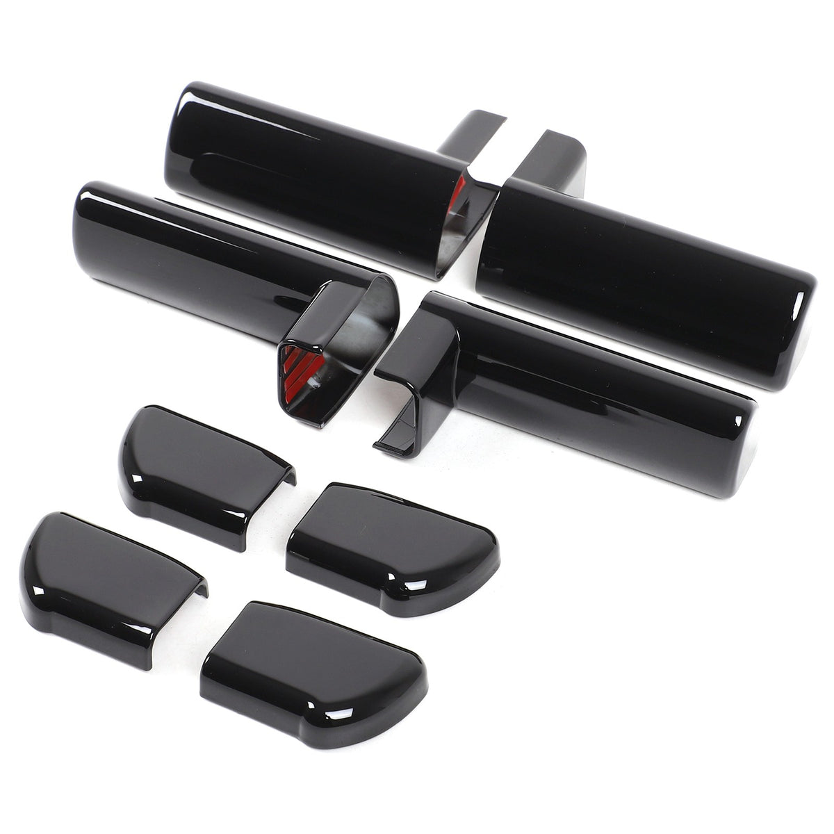 Glossy Piano Black ABS Interior Door Handle Trim For Hummer H2 2003-2007 US 7