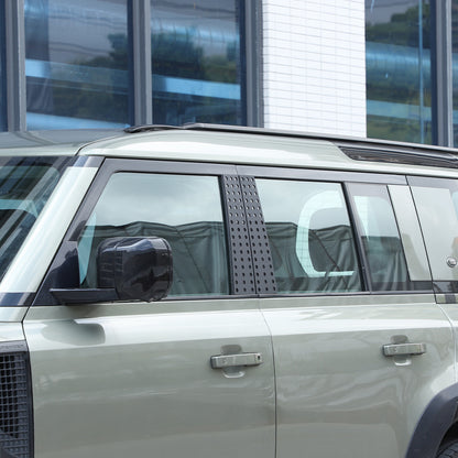 Black Aluminum Window Center Pillar Trim Panel For Land Rover Defender 2020-23 4
