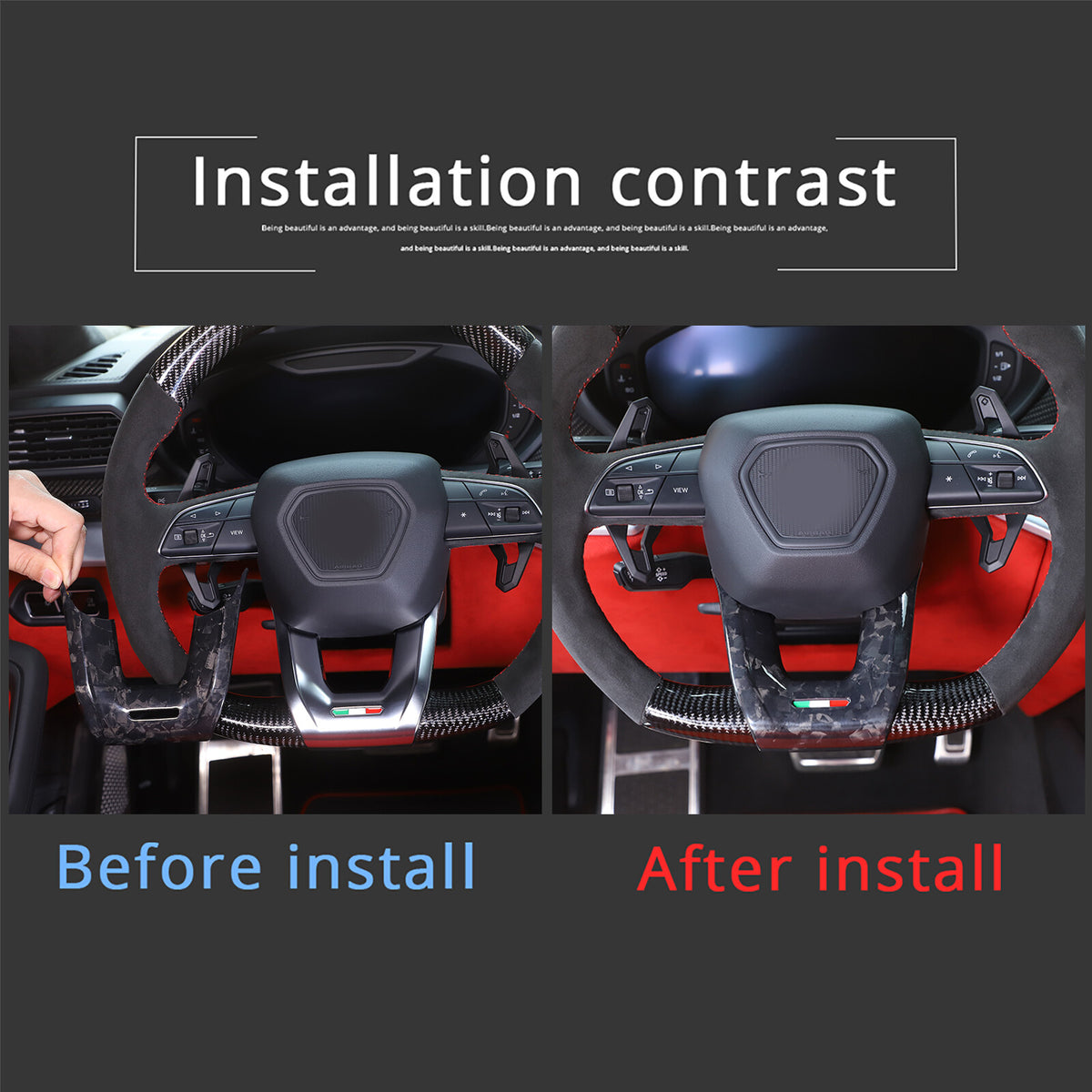 34 Styles Forged Real Carbon fiber Interior Trim Kit For Lamborghini URUS 18-23 - Variants 1-5 5