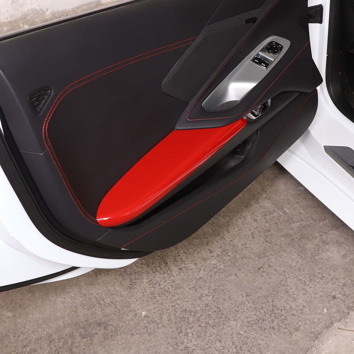 Red Full Interior Set Dash Panel Decor Cover Trim Kit For Corvette C8 2020-25 - Variants 6-10 65