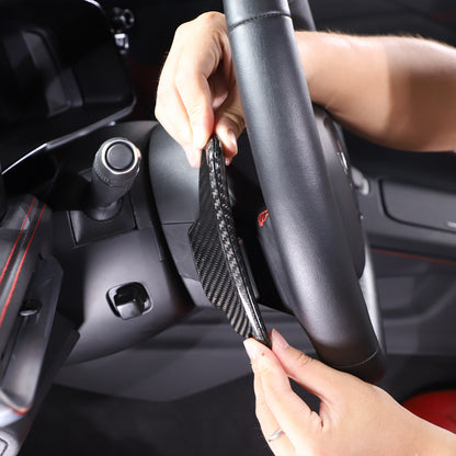 Black Real Carbon Fiber Gear Shift Paddles Paddle Shifters For Corvette C8 20-26 3
