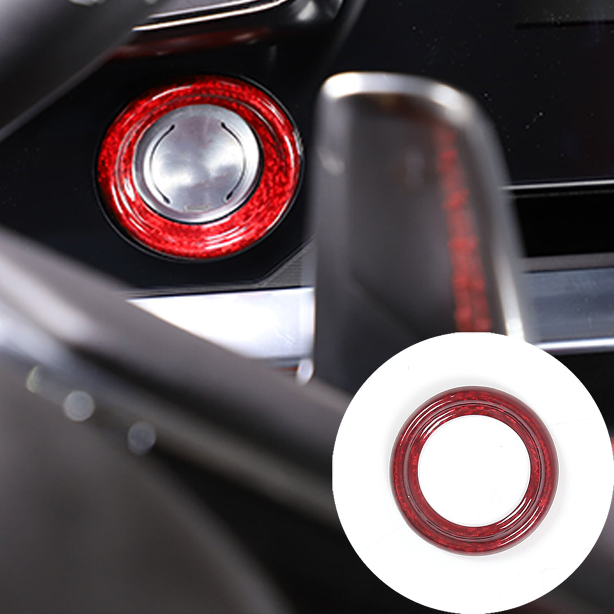 Red Real Carbon Fiber Full Interior Set Decor Trim Kit for Corvette C8 20-25 165