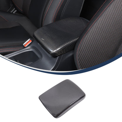 Real Carbon Fiber Center Armrest Storage Box Cover Trim For Subaru WRX VB 22-24 11