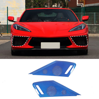 Blue Real Carbon Fiber Inner Door Speaker Panel Cover For Corvette C8 2020-2026 11