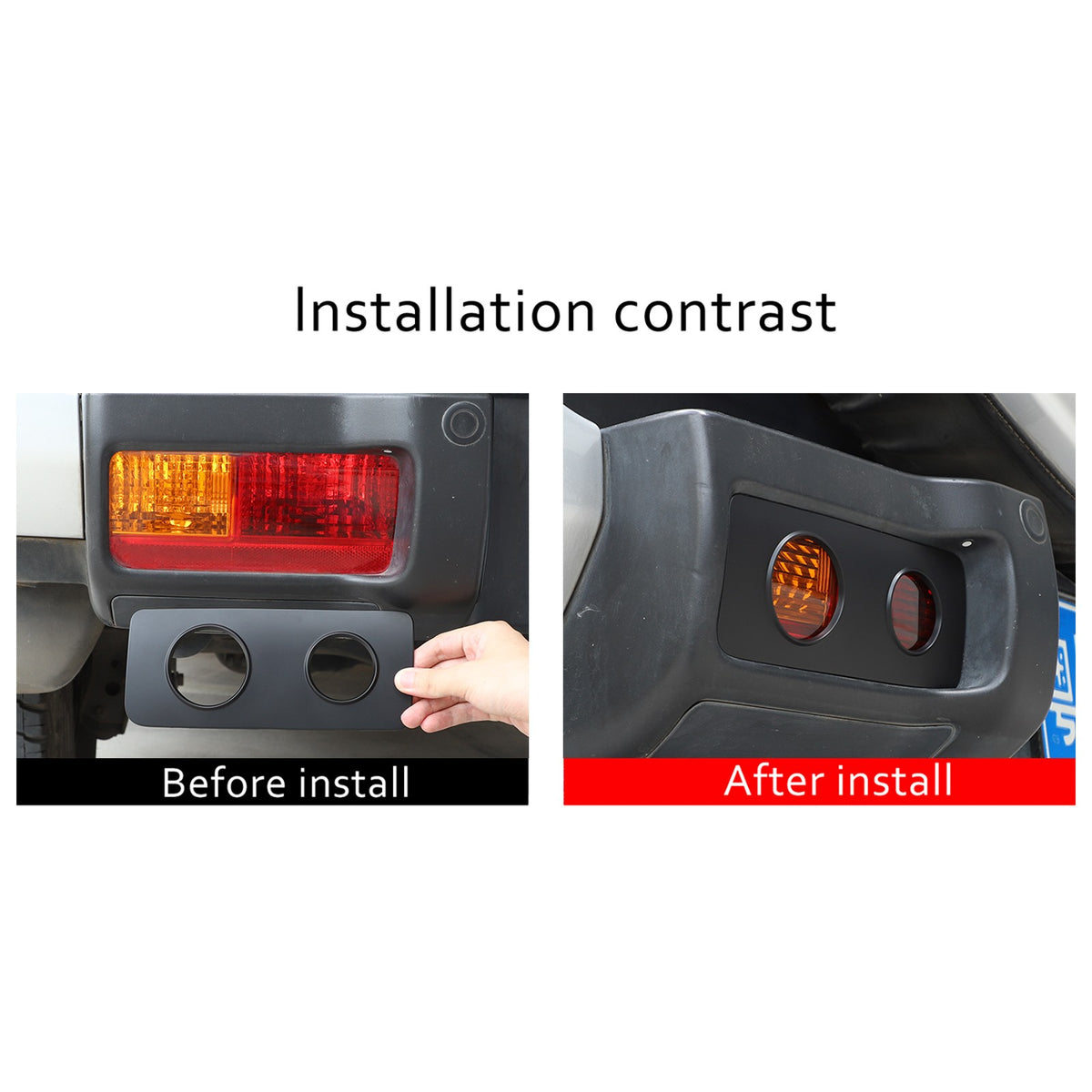 Matte Black ABS Full Exterior Cover Trim Set For Toyota FJ Cruiser 2007-2021 50