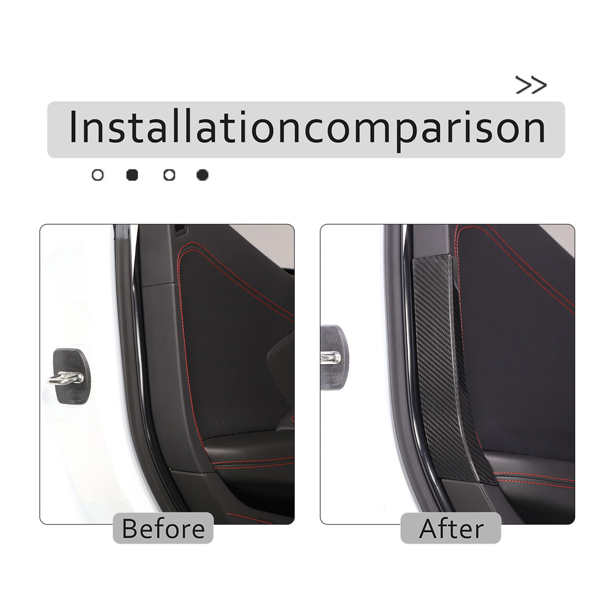 Real Carbon fiber Interior Door Panel trim Cover Frame For Corvette C8 2020-26 11