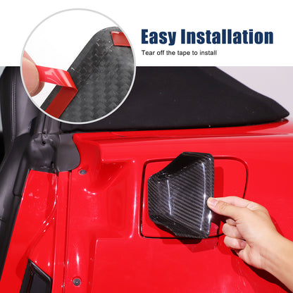 Real Carbon Fiber Exterior Door Handle Bowl Trim Cover for Corvette C6 2005-13 20