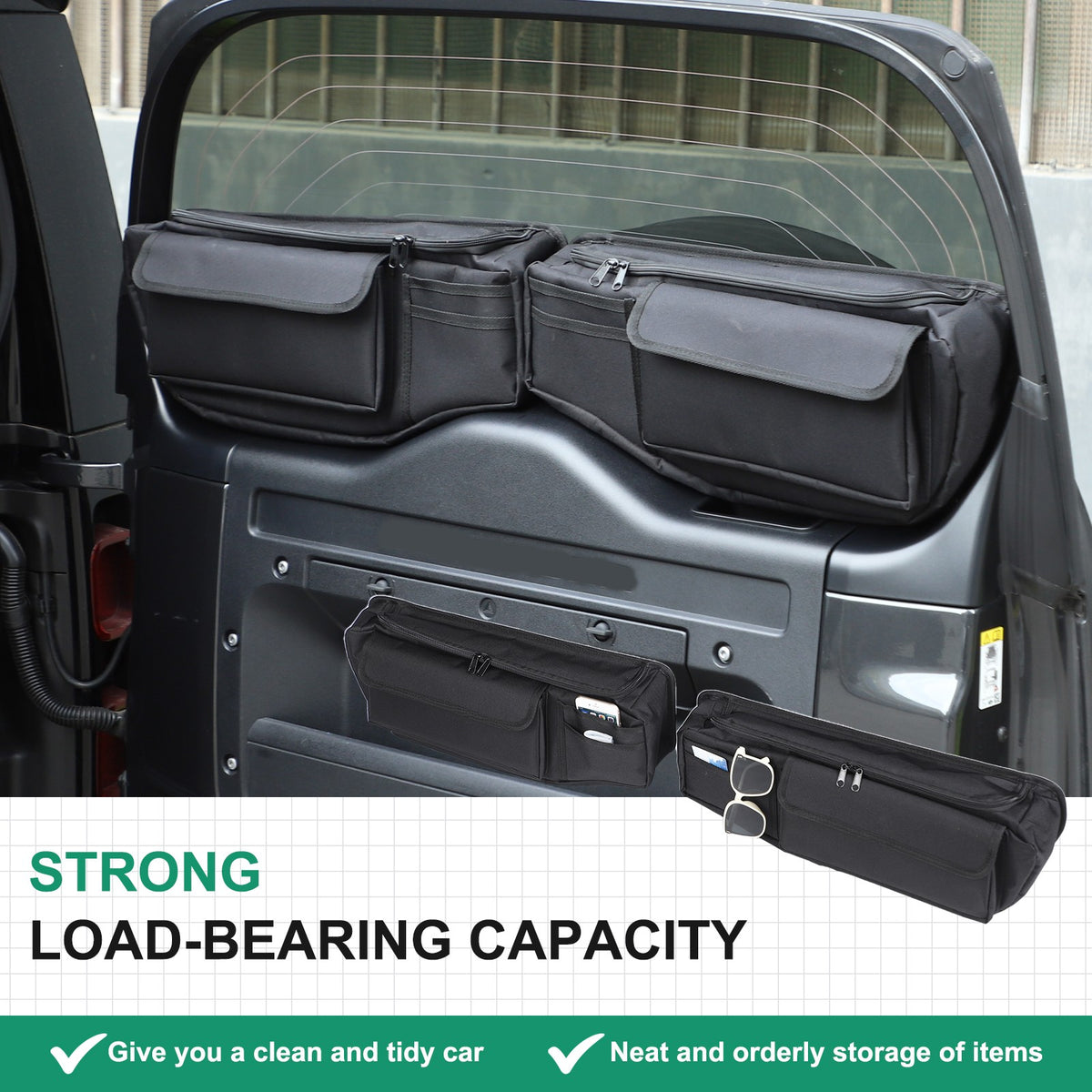 Tailgate Rear Door Window Hanging Storage Bag For LR Defender L663 20+ US 10