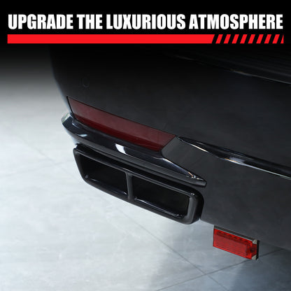 Glossy Black Rear Muffler Tail Pipe Cover Trim For Cadillac Escalade 2021-2024 6