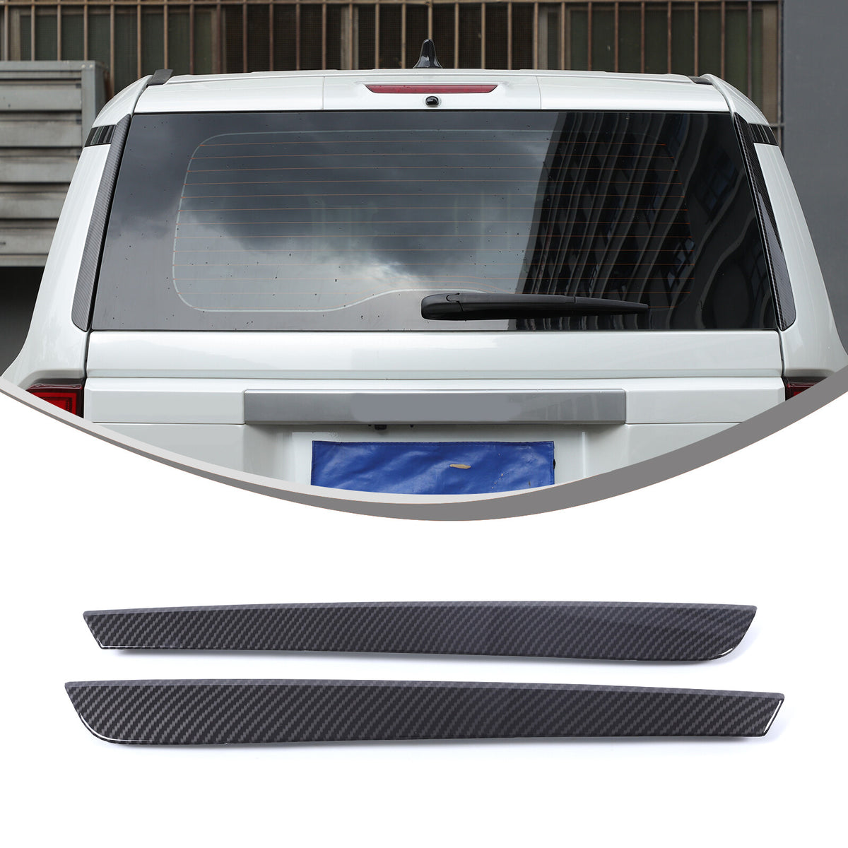Carbon Tailgate Rear Window Side Trim For Toyota Land Cruiser Prado LC250 24+ US 8