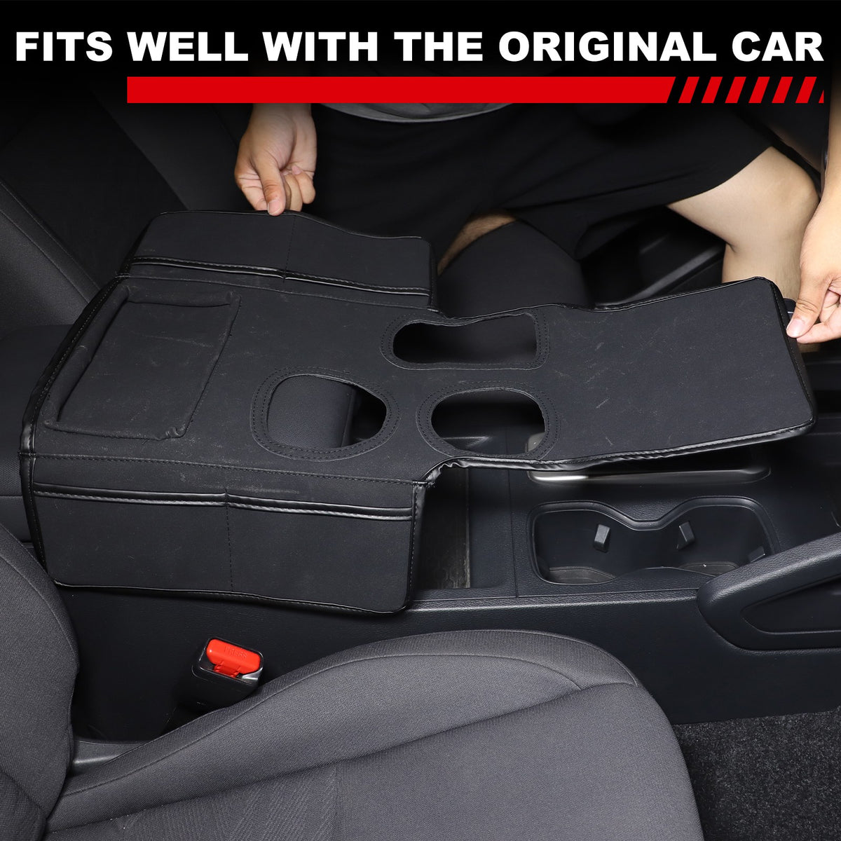 Black Center Console Cover Trim For Nissan Frontier 2022+ US 8