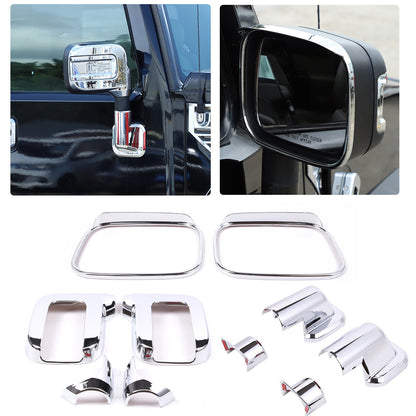 Chrome ABS Side View Mirror Shell Protect cover Trim 10Pcs For Hummer H2 03-09 1