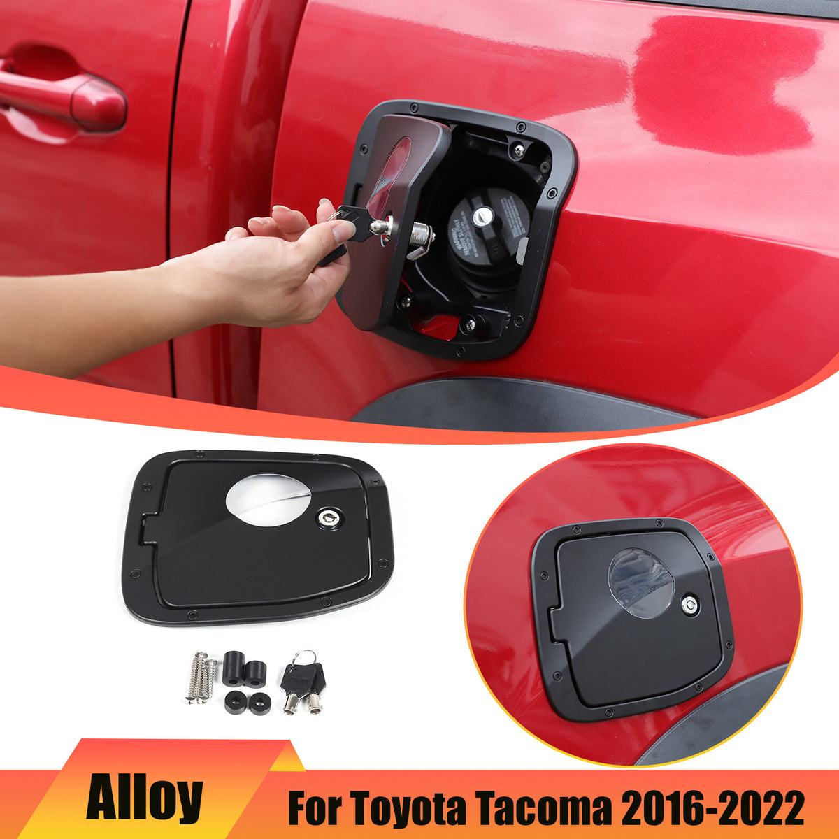 Replacement Fuel Tank Gas Lock Cover Trim For Toyota Tacoma 2016-2023 US 2
