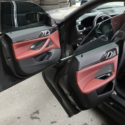 Real Carbon Fiber Interior Door Panel Trim For BMW 4 Series Gran Coupe G26 2022 5