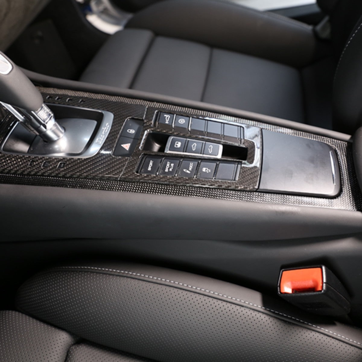 Real Carbon Fiber Center Console Gear Panel Trim Set for Porsche 718 911 12-18 10