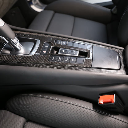 Real Carbon Fiber Center Console Gear Panel Trim Set for Porsche 718 911 12-18 10