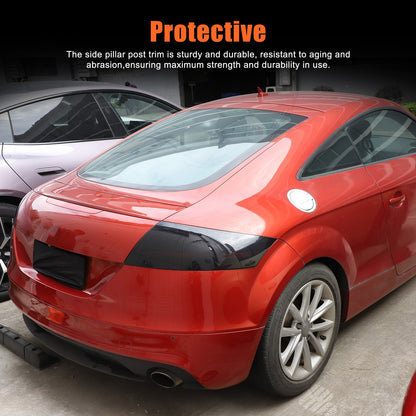 ABS Transparent Gray Rear Tail Light Smoked Cover Trim For Audi TT 2008-14 1