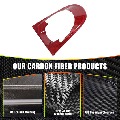 Red Carbon Fiber Instrument Panel Cover Overlay For Porsche Panamera 971 2017-23 10