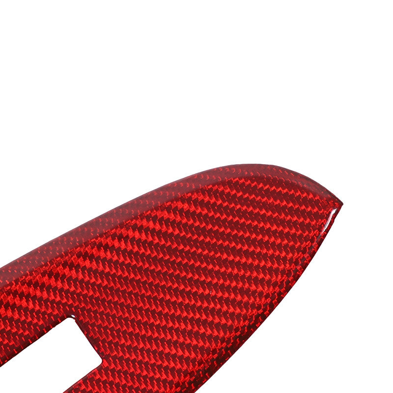 Red Real Carbon Fiber Window Lift Switch Button Trim For Mazda MX-5 Miata 16-23 18