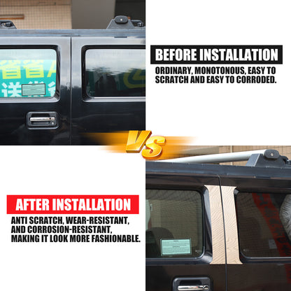 Center Door Chrome Pillar Post Mirror Trim Set For Hummer H2 2003-2009 18