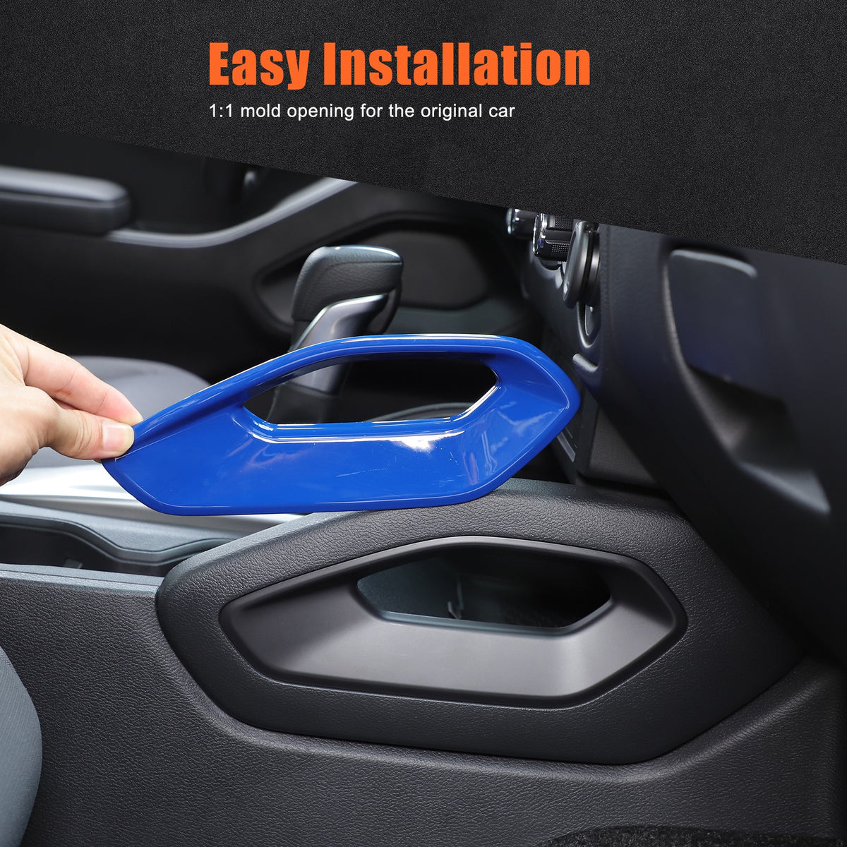ABS Blue Center Console Side Armrest Frame Trim For Nissan Frontier 2022+ US 10