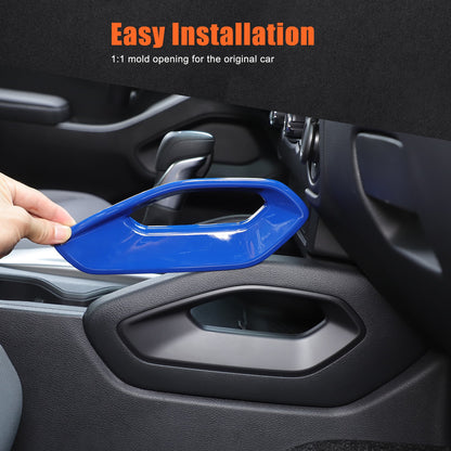 ABS Blue Center Console Side Armrest Frame Trim For Nissan Frontier 2022+ US 10