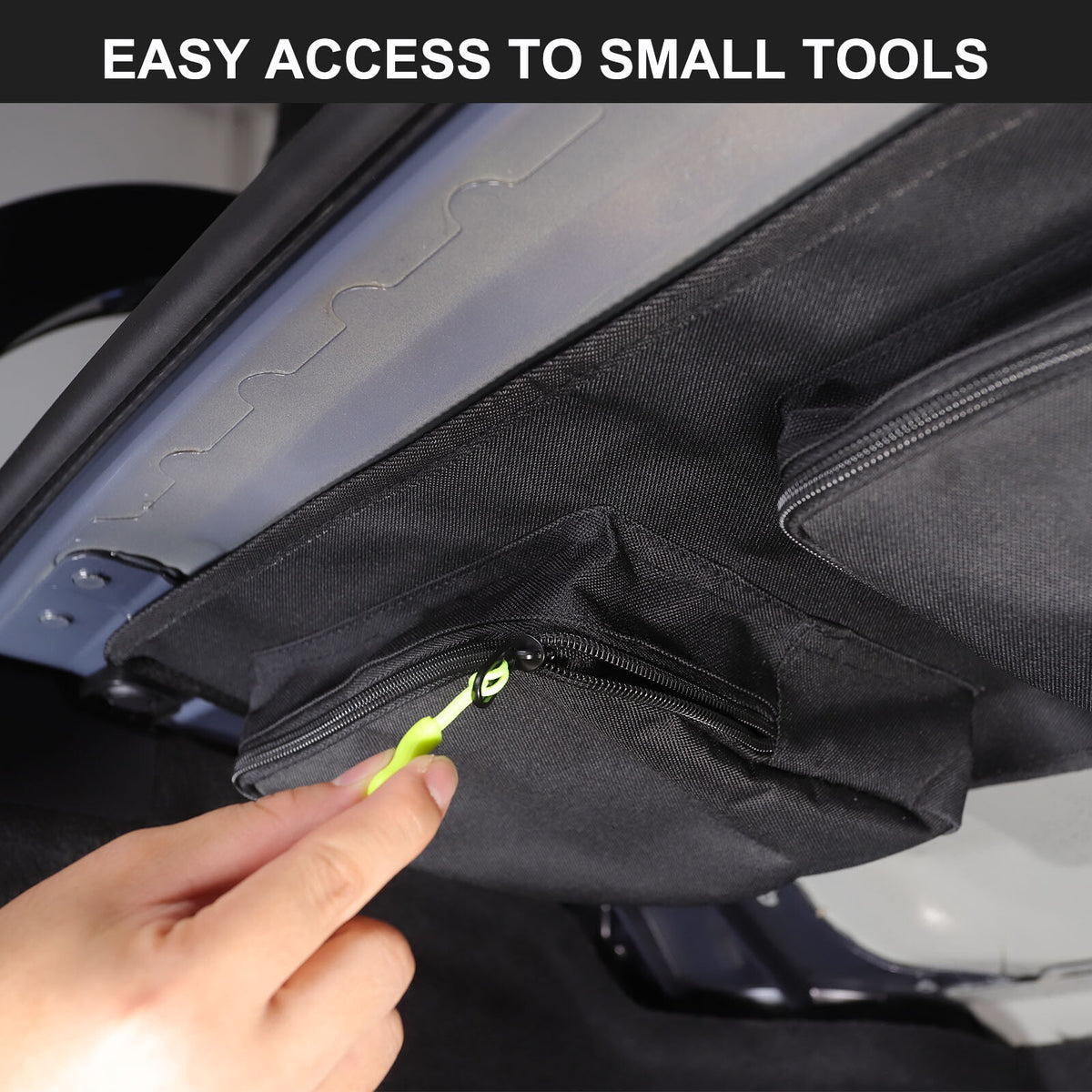 Black Rear Trunk Hanging Storage Bag Organizer For BMW 7 Series G70 i7 2023-25 15