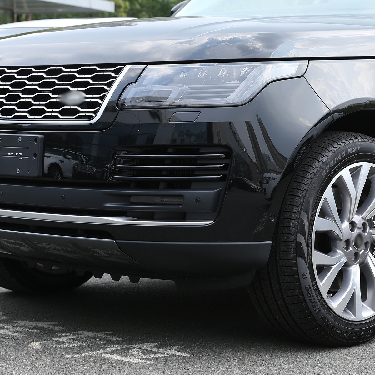 Gloss Black Front Grille Bumper Body Trim Kit For LR Range Rover Vogue HSE 18-22 8