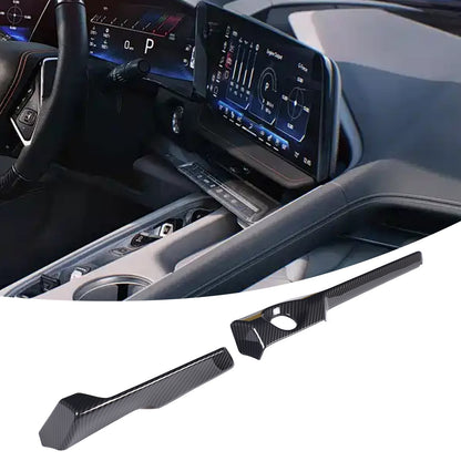 ABS Carbon Fiber Steering Wheel Side Dashboard Trim For Corvette C8 2026+ US 16