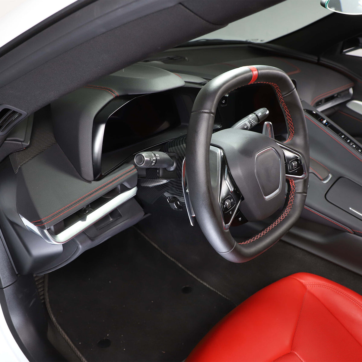Carbon Fiber ABS Interior Full Decor Cover Trim Kit For Corvette C8 2020-2025 - Styles 36-40 37