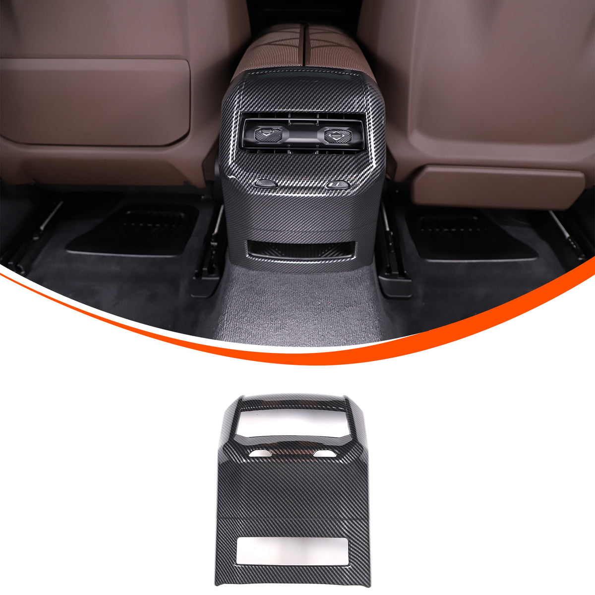 Carbon Fiber Rear Air Vent Outlet Panel Cover Trim For BMW 7 Series G70 i7 2023 1