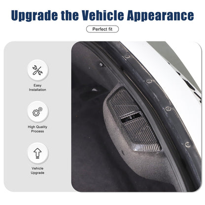 Real Carbon Fiber Trunk Lock Base Cover Trim For Corvette C8 Coupe 2020+ 18