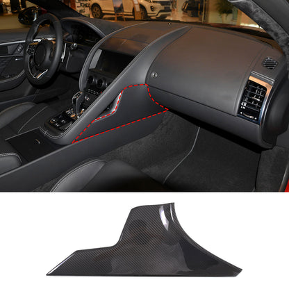 Real Carbon fiber Center Gear Shift Side Panel Trim For Jaguar F-TYPE 2013-2024 5