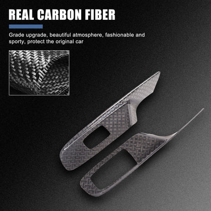 Real Carbon Fiber Window Lift Button Frame Trim For Corvette C8 Coup 2020-2026 15