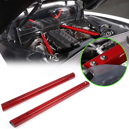 Red Carbon fiber Engine Bay Crossmember Panel Trim Cover For Corvette C8 20-26 14