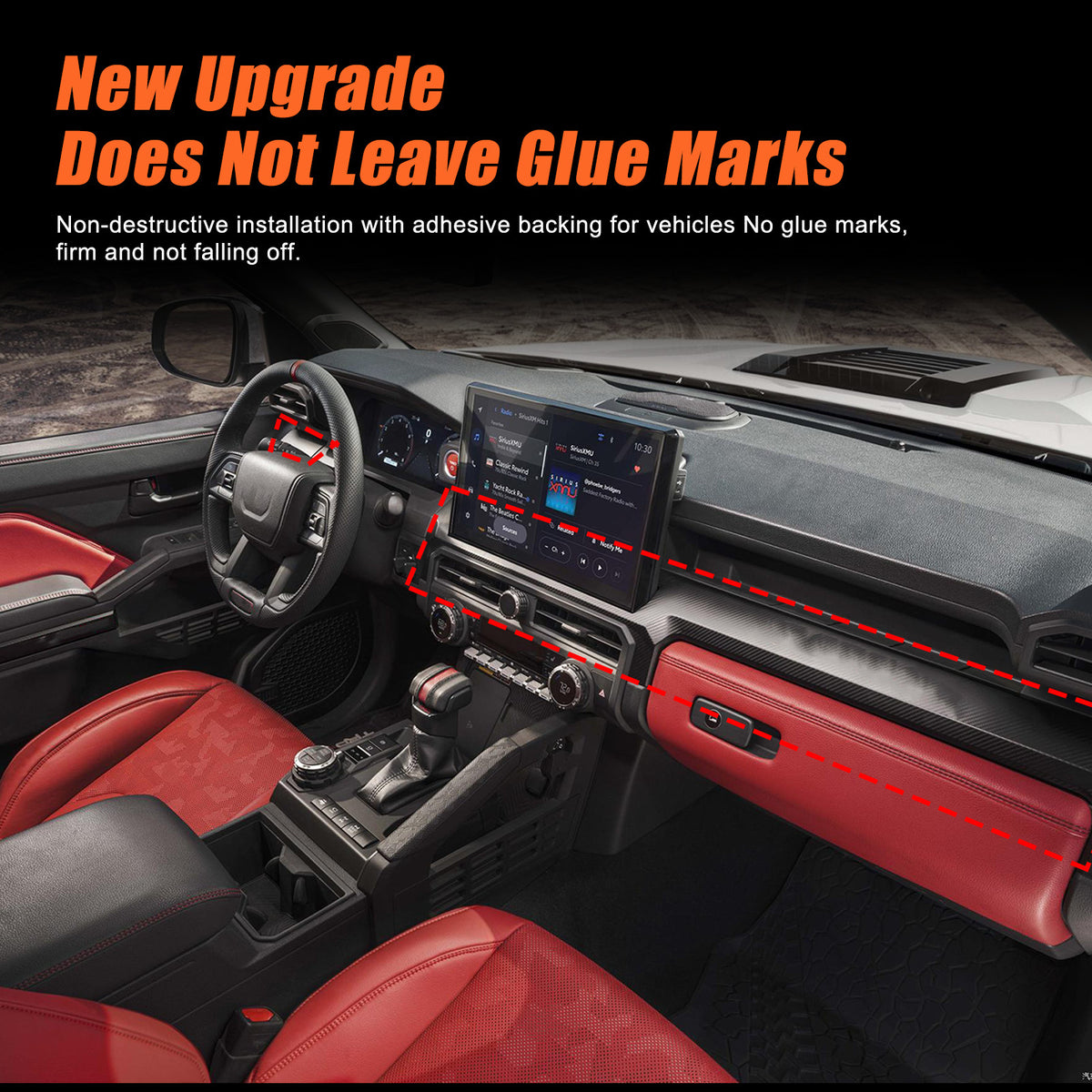 ABS Carbon Fiber Interior Full Set Panel Cover Trim Kit for Toyota Tacoma 24-26 - Styles 1-5 78
