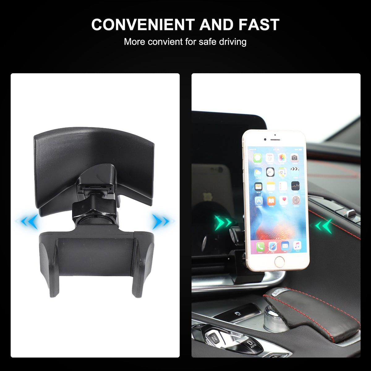 Inner Dashboard Air Vent Phone Holder Mount Bracket For Corvette C8 2020-2025 33