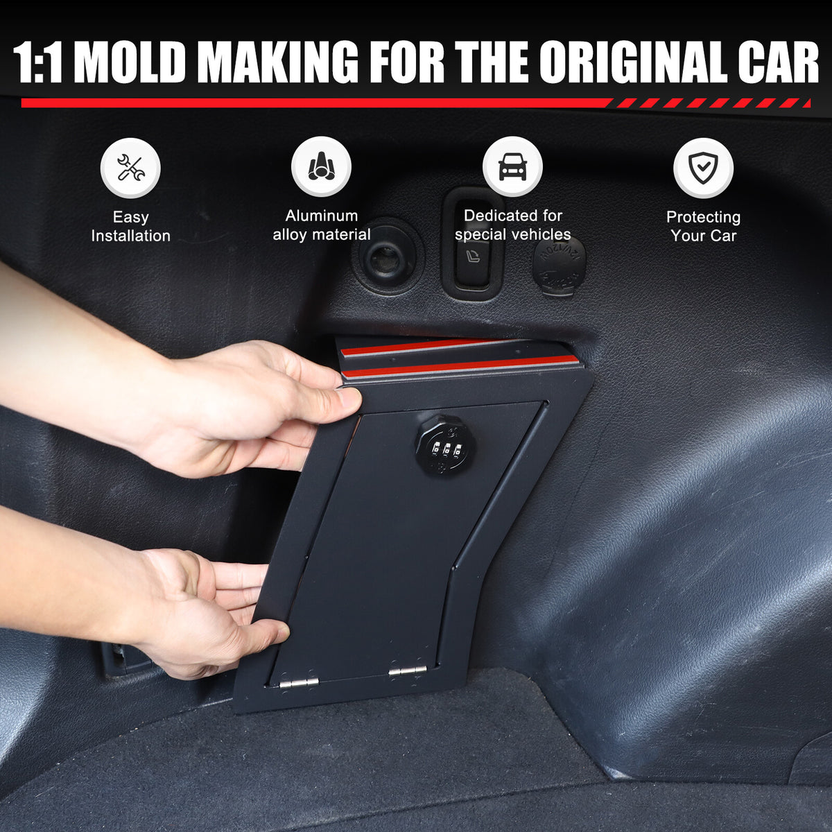 Rear Trunk Side Vault Safe Storage Lock Box For Subaru Forester 4th SJ 13-18 17