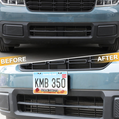 Carbon Steel License Plate Frame Trim For Ford Maverick 2022+ (US Version) 3