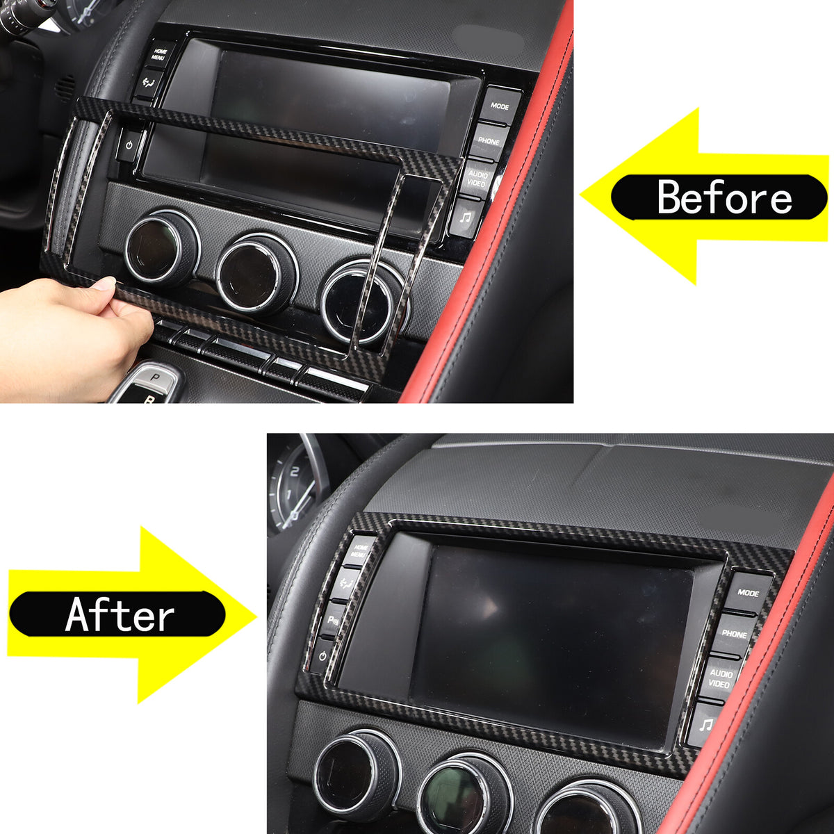 ABS Carbon Fiber Interior Full Set Cover Trim Kit For Jaguar F-type X152 2013-25 - Styles 1-5 39