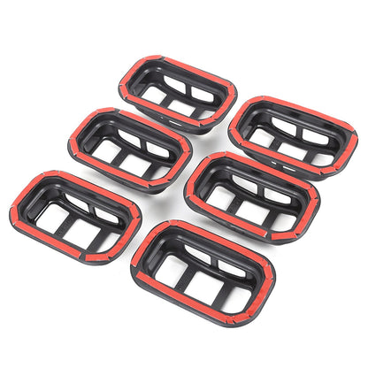 Piano Black Front & Rear Roof Light Guard Cover Trim Set For Hummer H2 03-09 US 18