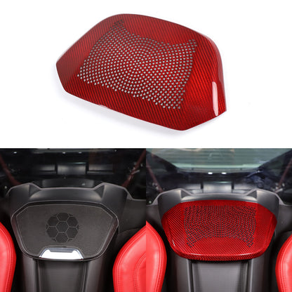 Real Carbon Fiber Rear Speaker Grill Cover For Corvette C8 2LT 3LT 2020+ 1