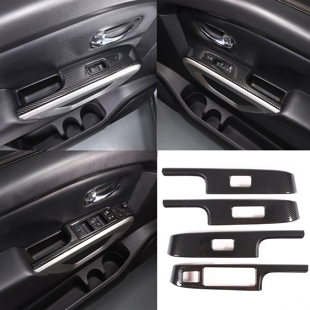 Center Console Interior Trim Cover Full Set Kit For Nissan Titan 4 door 2016-23 3