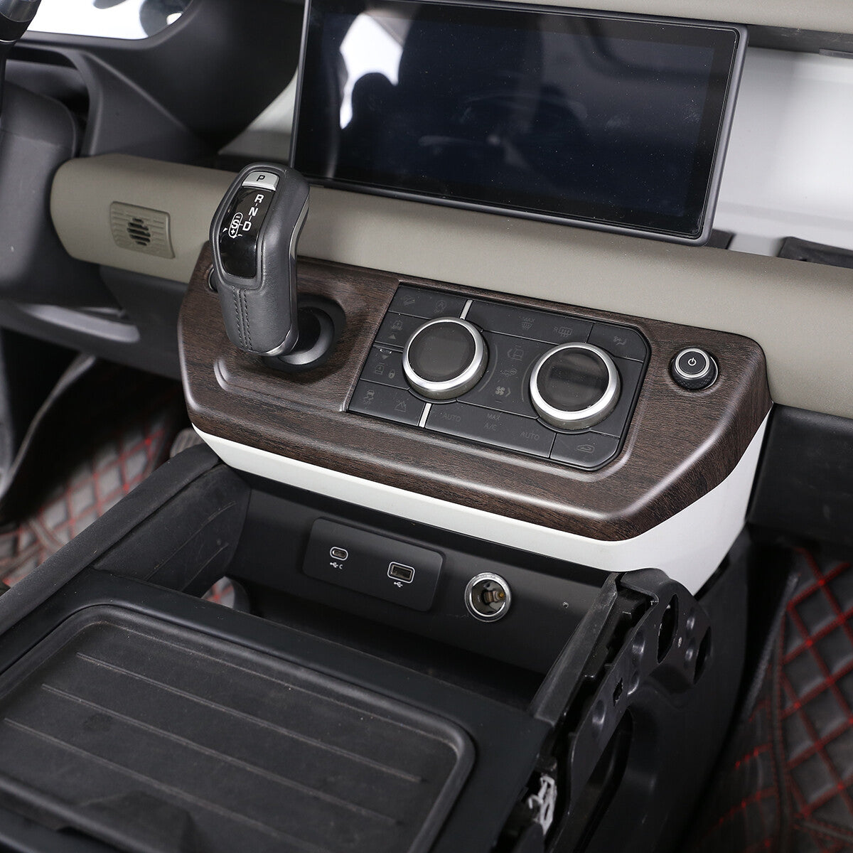 Grain Air Condition Console Gear Panel Cover Trim For Land Rover Defender 90 110 5