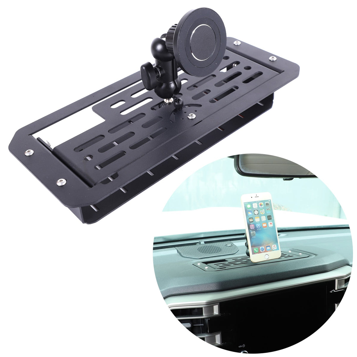 Off Road Dashboard Storage Box W/ Phone Bracket For Toyota Tundra/Sequoia 22+ 18
