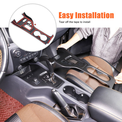 Carbon fiber color Button Gear Panel Cover For Ford Ranger 2015-2021 10