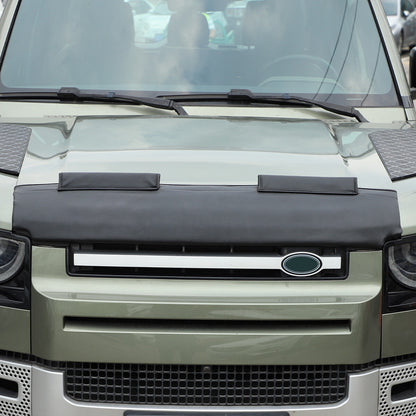 Black Car Bonnet Hood Bra Protector Mask Cover For Land Rover Defender 2020-2023 9