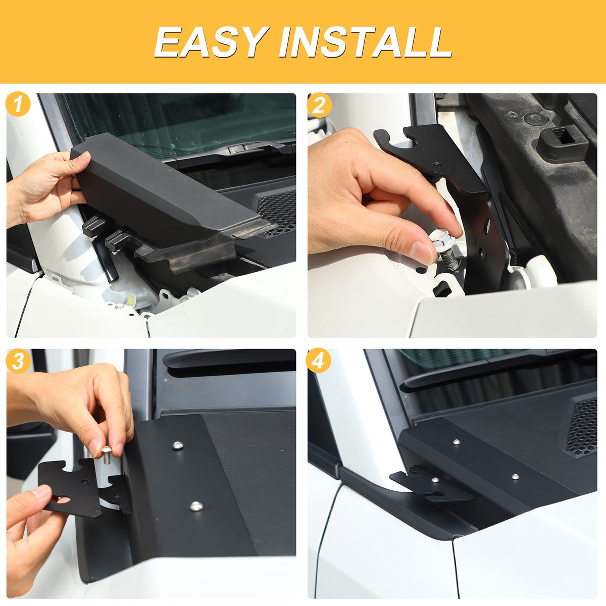 Replace A‑Pillar Lower Spotlight Antenna Bracket For Toyota Prado LC250 2024+ 7