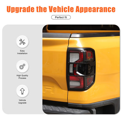 Matte Black ABS Tail Light Frame Trim For Ford Ranger T9 2023+ US 6