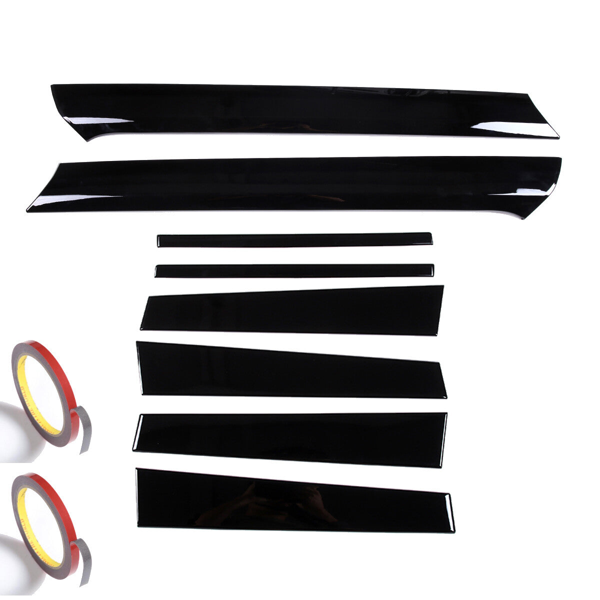 Glossy Black Front Windshield A B Pillar Trim Molding For Land Rover LR4 2010-16 2